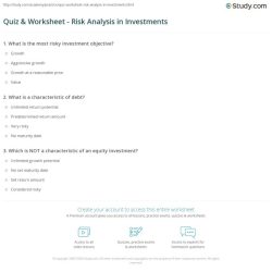 Identifying financial risk worksheet answers